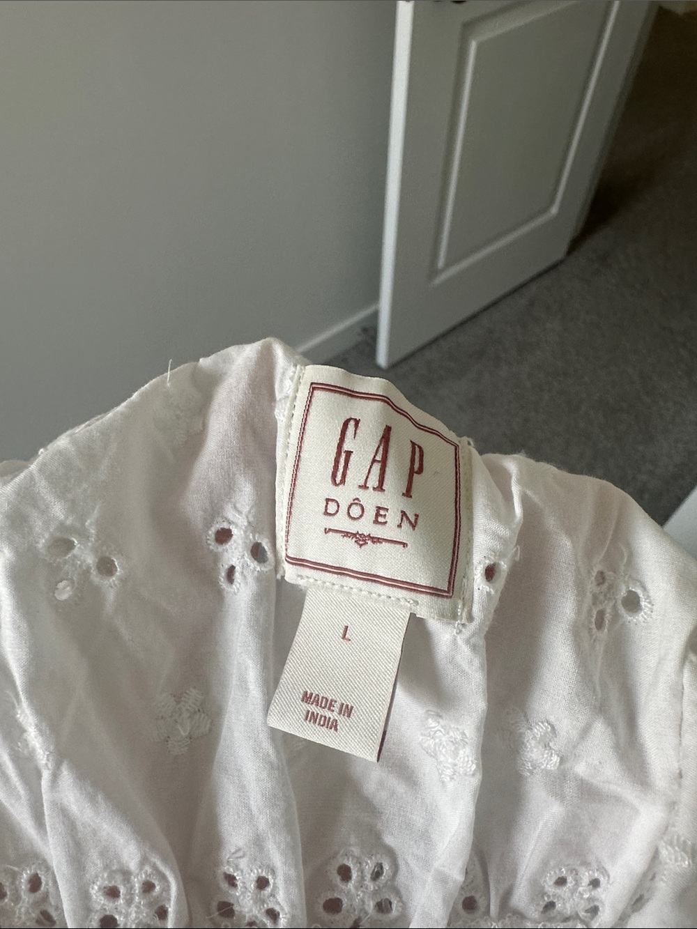 Gap x Doen White Eyelet Smocked Sundress - Picture 4 of 4